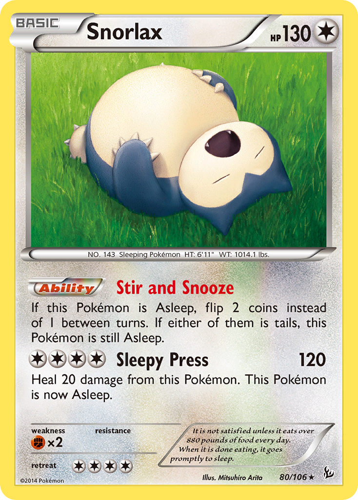 Snorlax (80/106) [XY: Flashfire] | Golgari Games