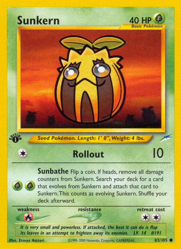 Sunkern (83/105) [Neo Destiny 1st Edition] | Local Legends