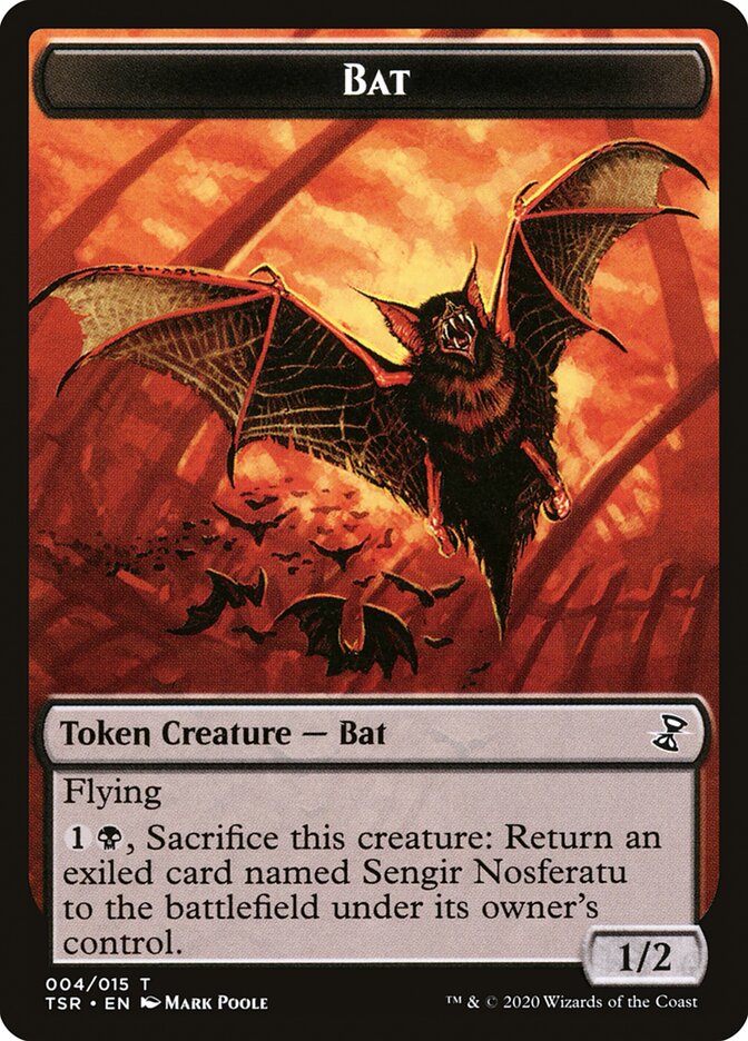 Bat Token [Time Spiral Remastered Tokens] | Golgari Games