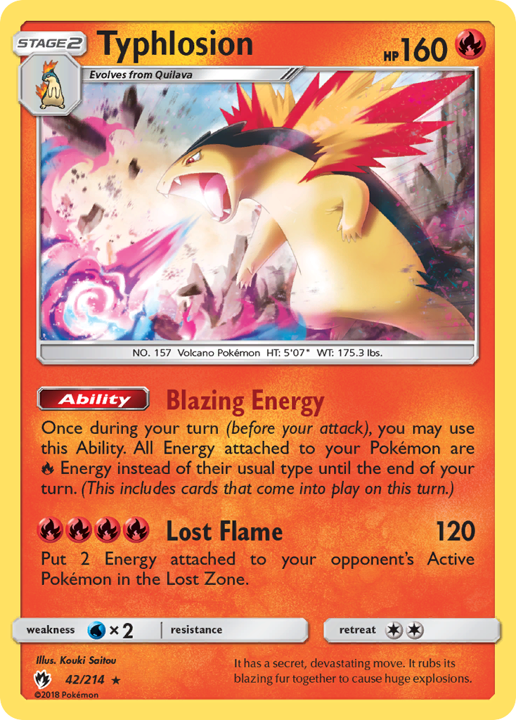 Typhlosion (42/214) [Sun & Moon: Lost Thunder] | Local Legends