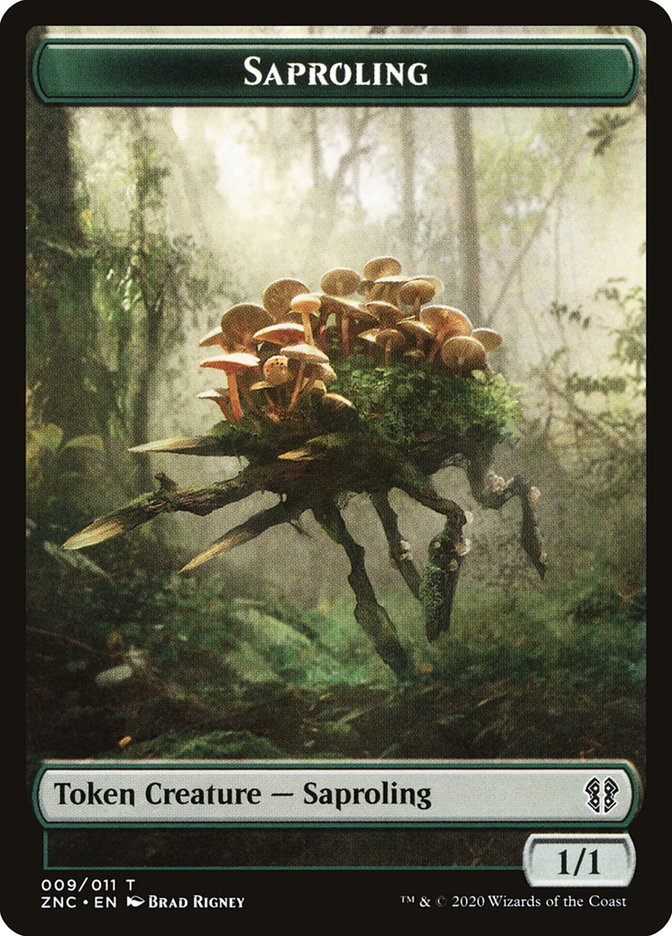 Beast // Saproling Double-sided Token [Zendikar Rising Commander Tokens] | Golgari Games