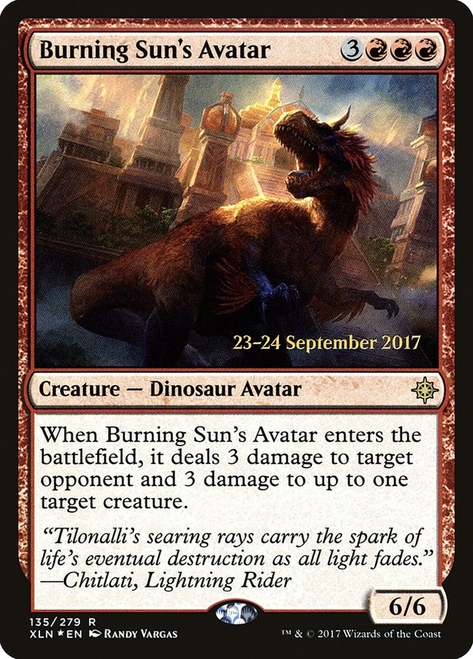 Burning Sun's Avatar [Ixalan Prerelease Promos] | Local Legends