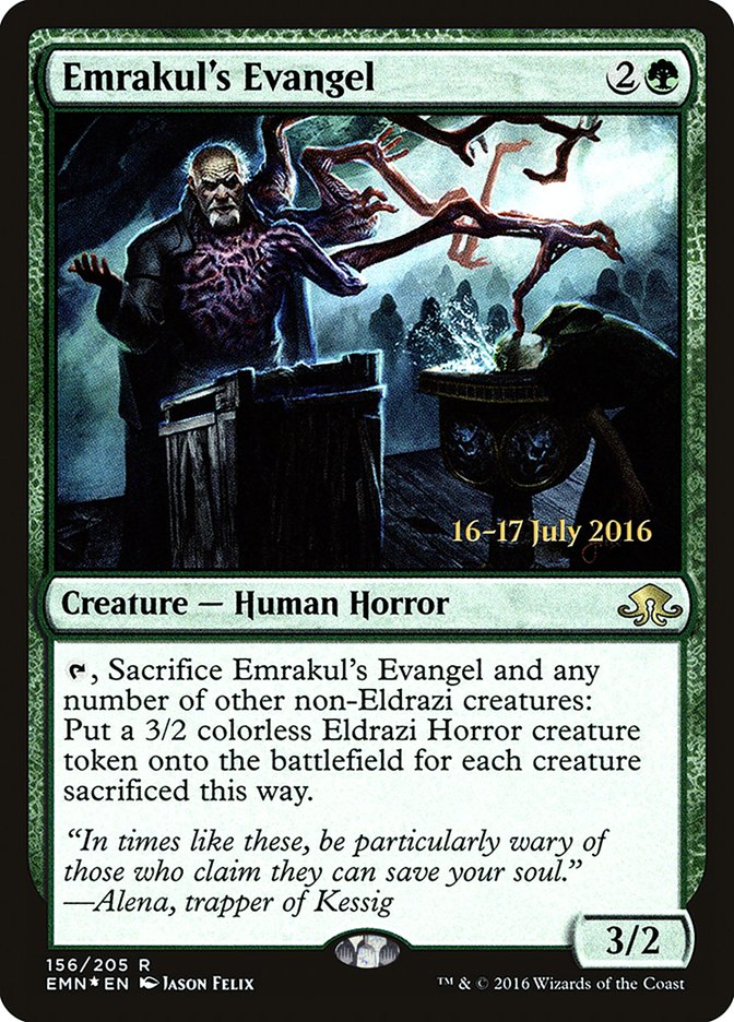 Emrakul's Evangel [Eldritch Moon Prerelease Promos] | Golgari Games