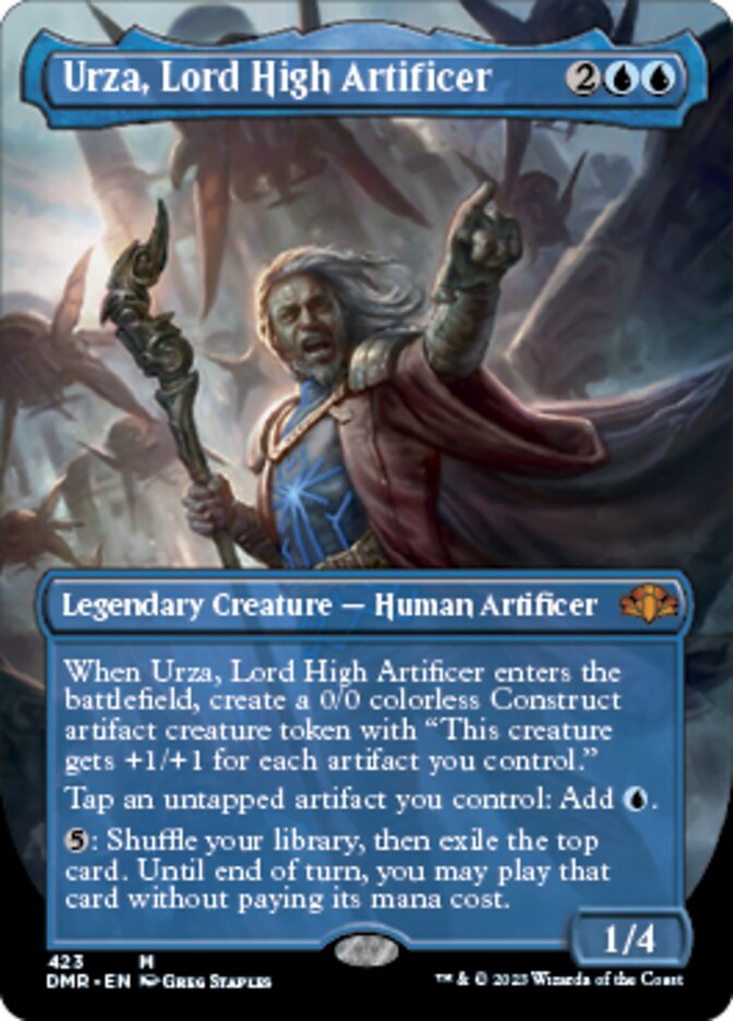 Urza, Lord High Artificer (Borderless Alternate Art) [Dominaria Remastered] | Local Legends