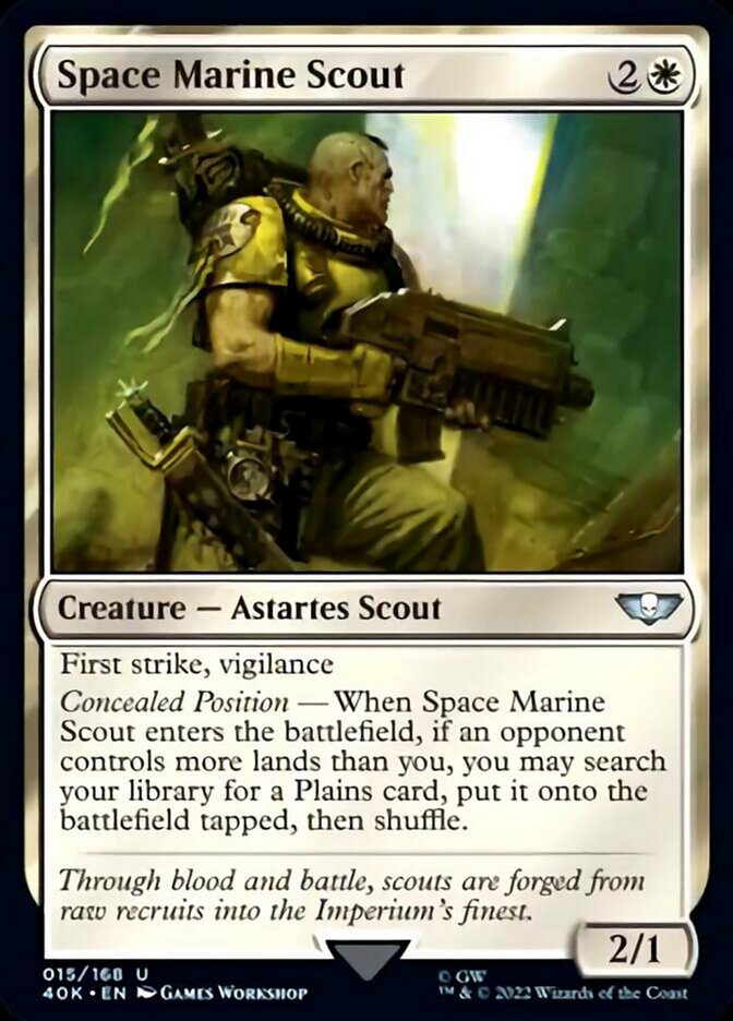 Space Marine Scout (Surge Foil) [Universes Beyond: Warhammer 40,000] | Local Legends