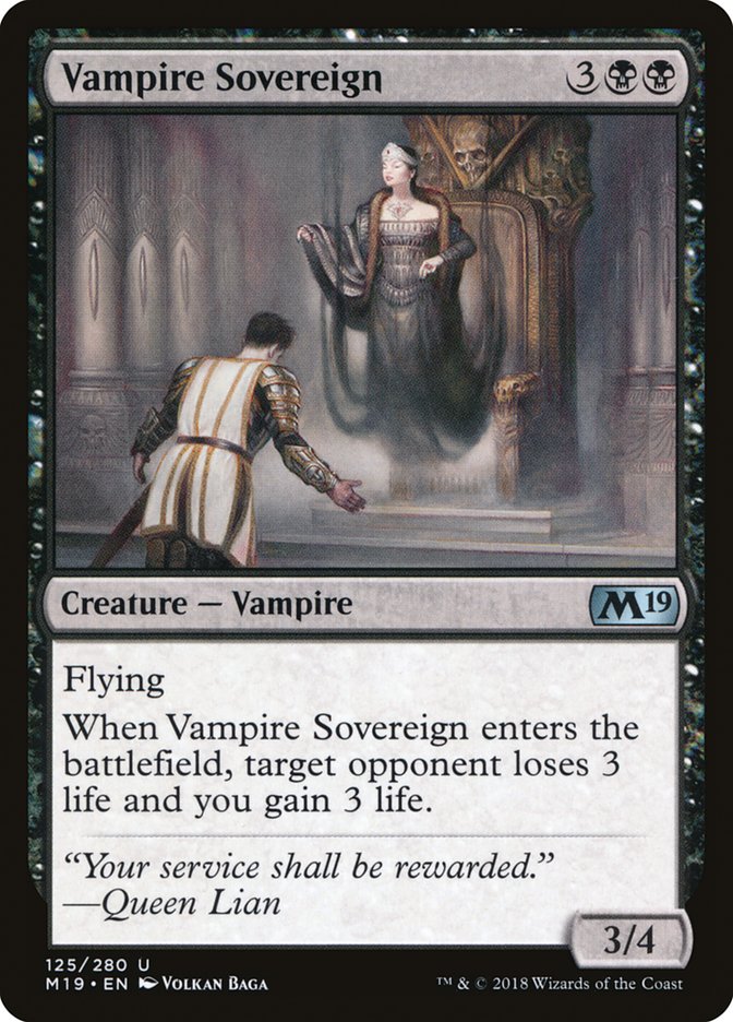 Vampire Sovereign [Core Set 2019] | Golgari Games