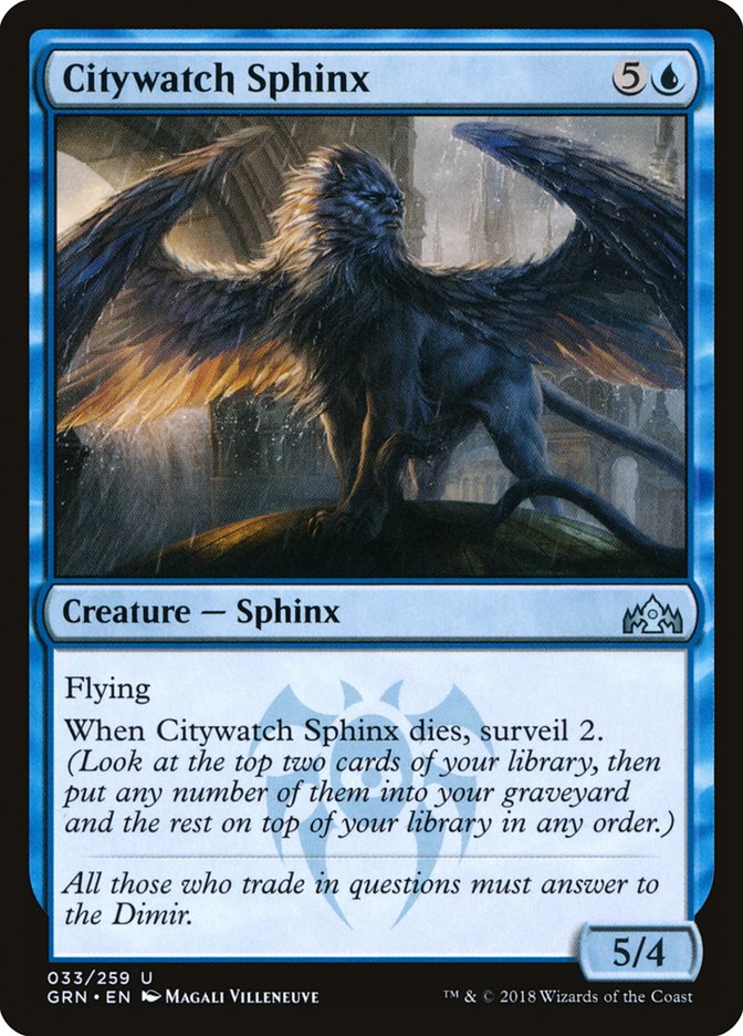 Citywatch Sphinx [Guilds of Ravnica] | Golgari Games