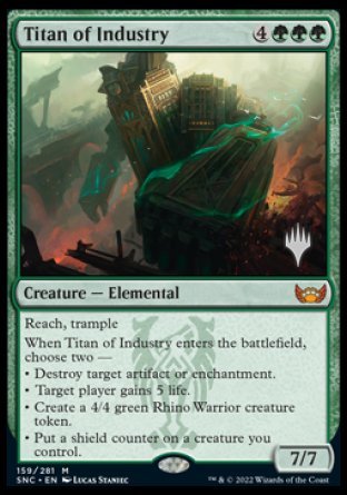 Titan of Industry (Promo Pack) [Streets of New Capenna Promos] | Golgari Games