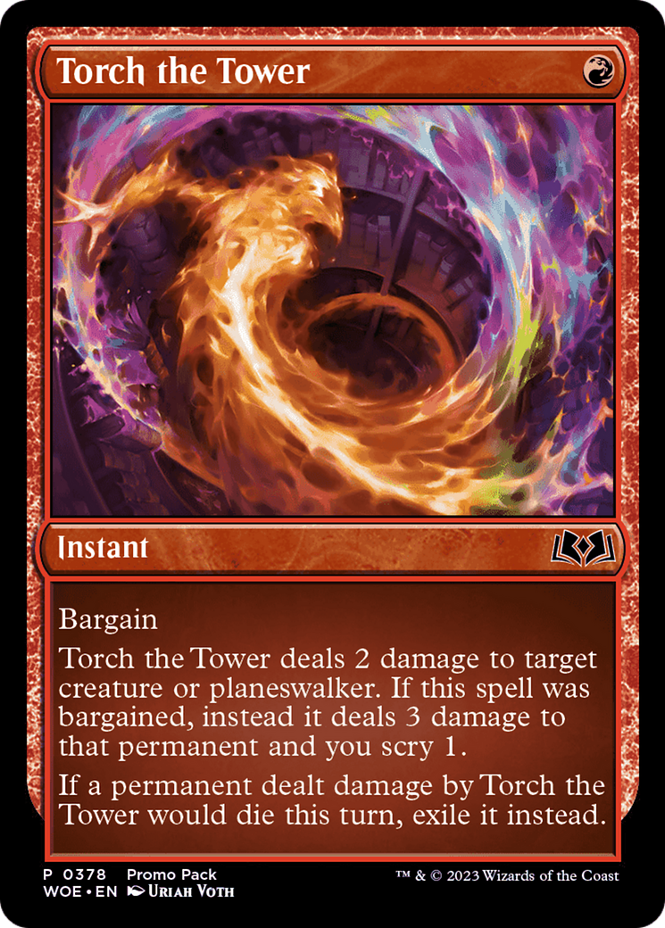 Torch the Tower (Promo Pack) [Wilds of Eldraine Promos] | Golgari Games