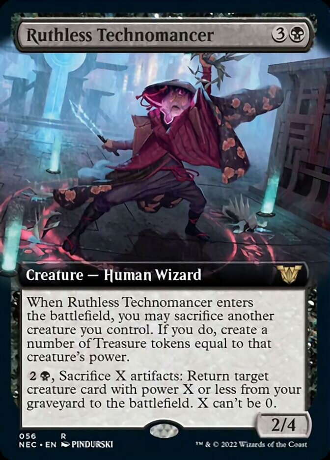 Ruthless Technomancer (Extended Art) [Kamigawa: Neon Dynasty Commander] | Local Legends