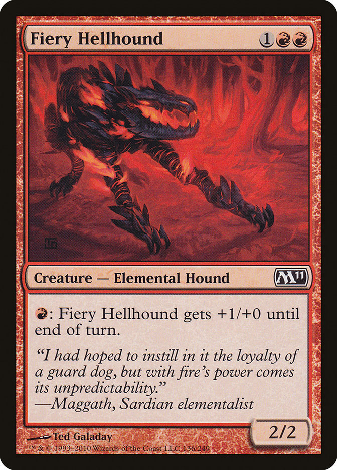 Fiery Hellhound [Magic 2011] | Golgari Games