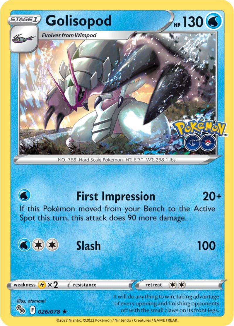 Golisopod (026/078) [Pokémon GO] | Golgari Games