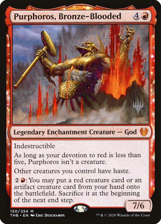 Purphoros, Bronze-Blooded (Promo Pack) [Theros Beyond Death Promos] | Golgari Games