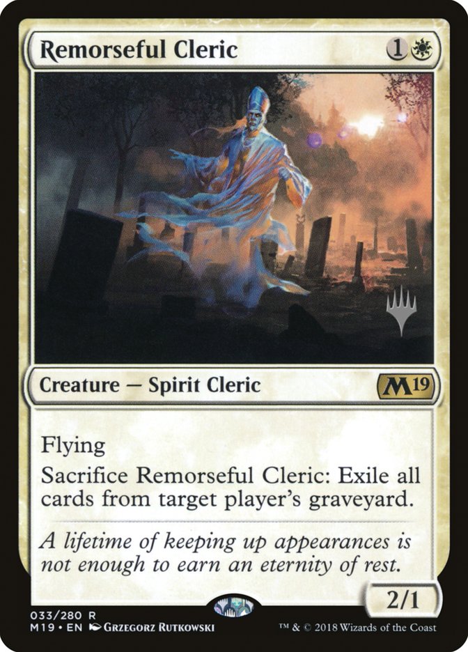 Remorseful Cleric (Promo Pack) [Core Set 2019 Promos] | Local Legends