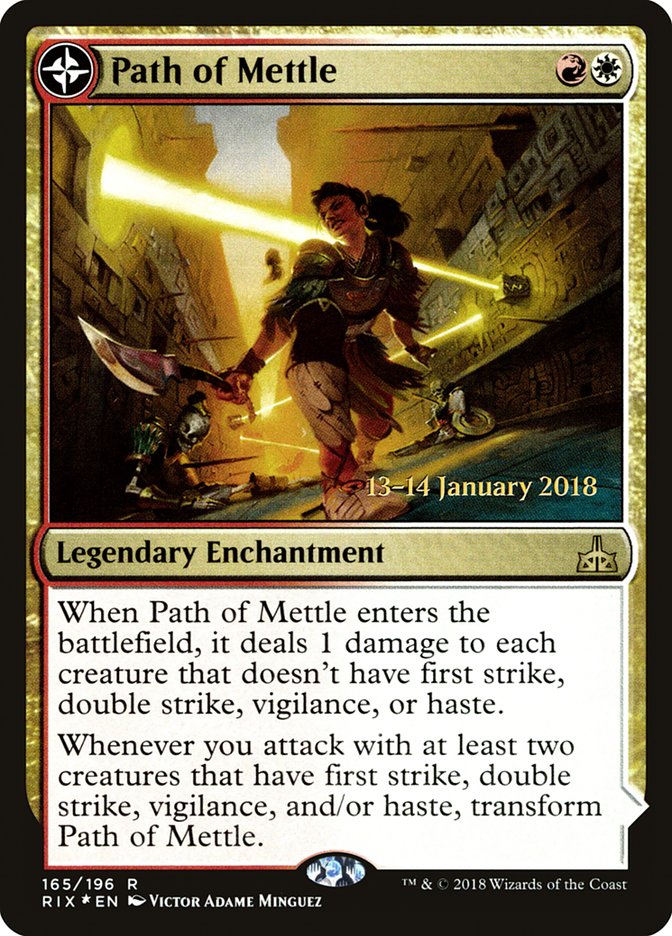 Path of Mettle // Metzali, Tower of Triumph [Rivals of Ixalan Prerelease Promos] | Local Legends