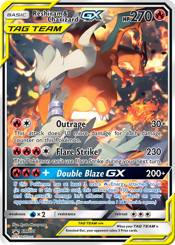 Reshiram & Charizard GX (SM201) [Sun & Moon: Black Star Promos] | Golgari Games