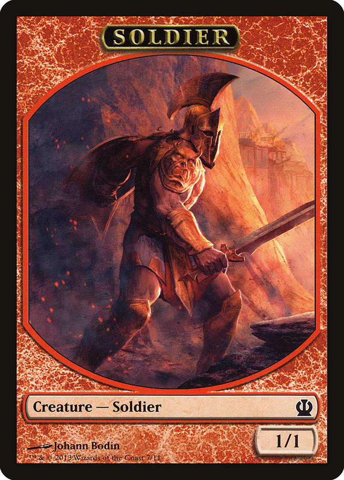 Soldier Token (7/11) [Theros Tokens] | Golgari Games