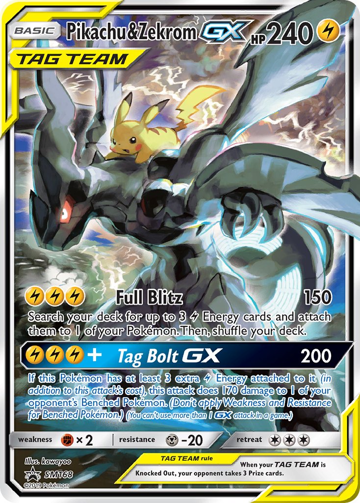 Pikachu & Zekrom GX (SM168) [Sun & Moon: Black Star Promos] | Golgari Games