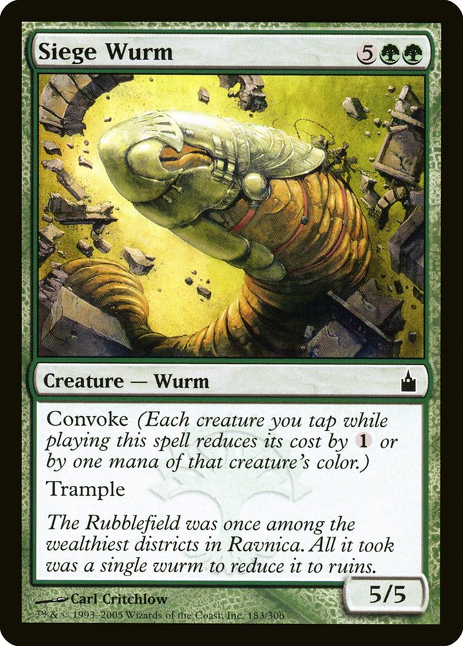 Siege Wurm [Ravnica: City of Guilds] | Golgari Games