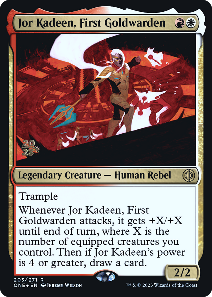 Jor Kadeen, First Goldwarden [Phyrexia: All Will Be One Prerelease Promos] | Golgari Games