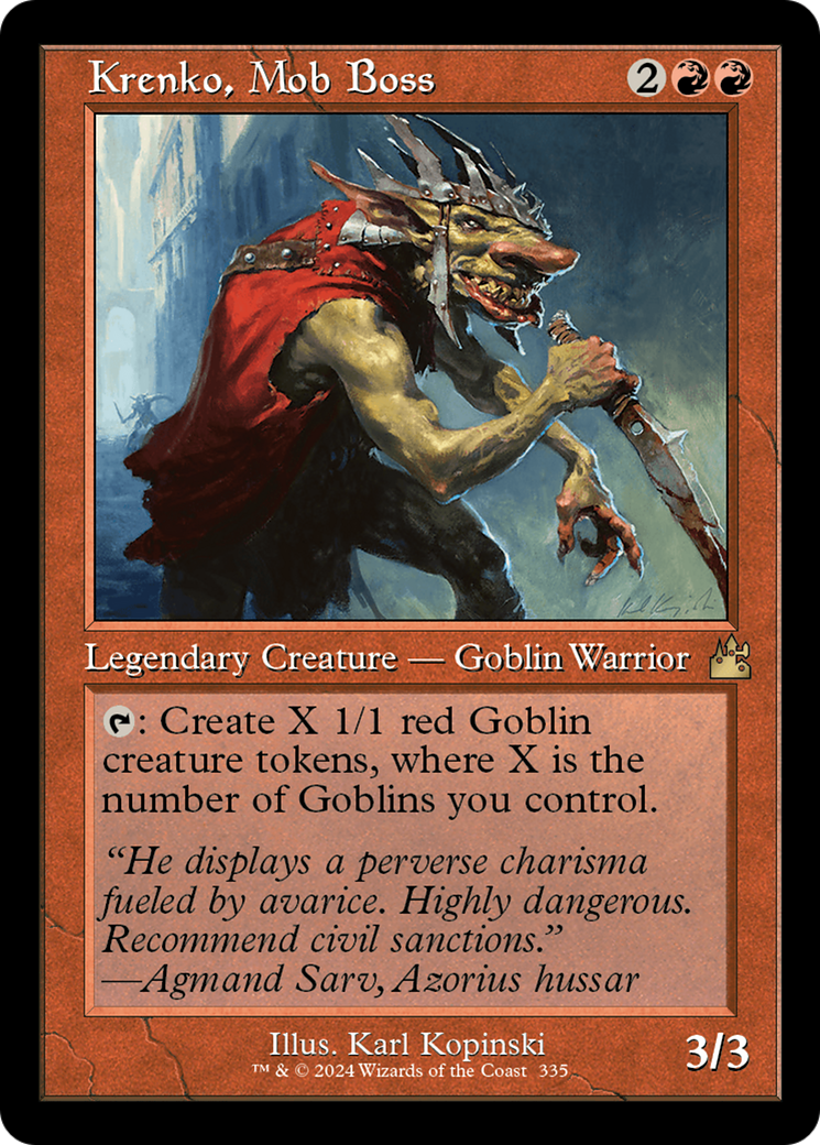 Krenko, Mob Boss (Retro) [Ravnica Remastered] | Local Legends