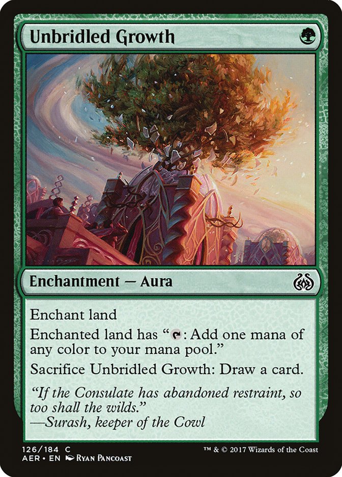 Unbridled Growth [Aether Revolt] | Golgari Games