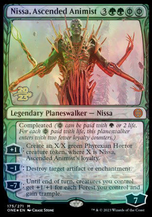 Nissa, Ascended Animist [Phyrexia: All Will Be One Prerelease Promos] | Golgari Games