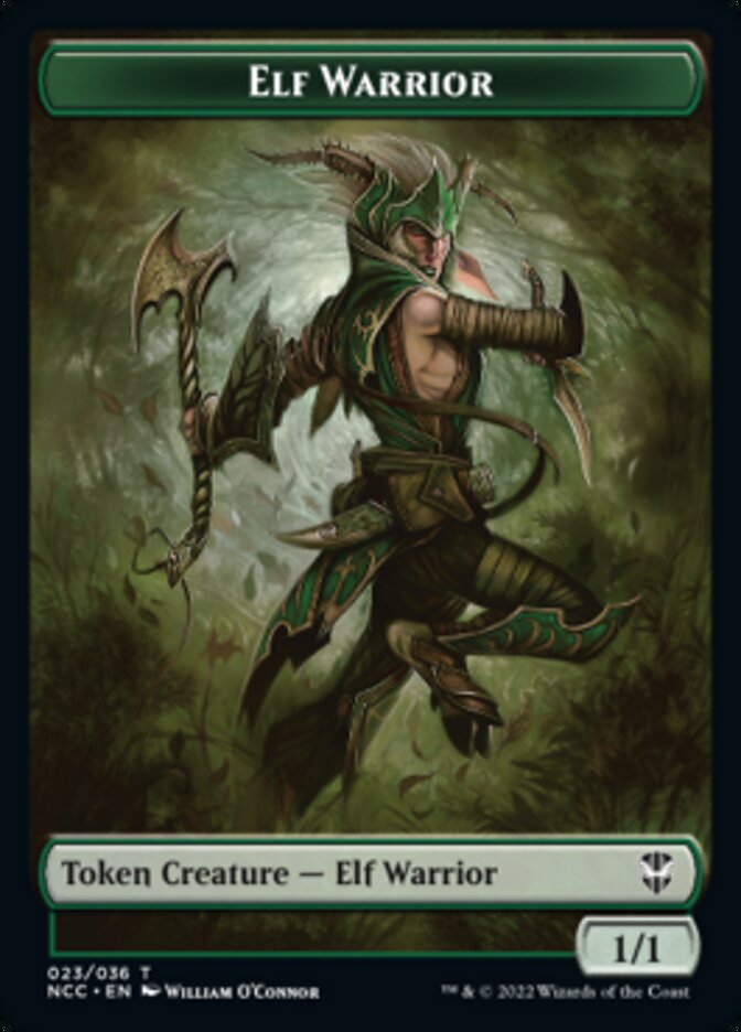 Elf Warrior // Wurm Double-sided Token [Streets of New Capenna Commander Tokens] | Golgari Games