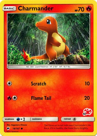 Charmander (18/147) (Charizard Stamp #42) [Battle Academy 2020] | Golgari Games