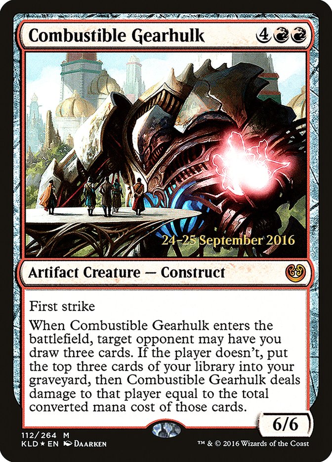 Combustible Gearhulk [Kaladesh Prerelease Promos] | Golgari Games