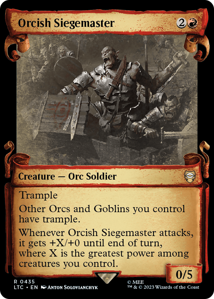 Orcish Siegemaster [The Lord of the Rings: Tales of Middle-Earth Commander Showcase Scrolls] | Golgari Games