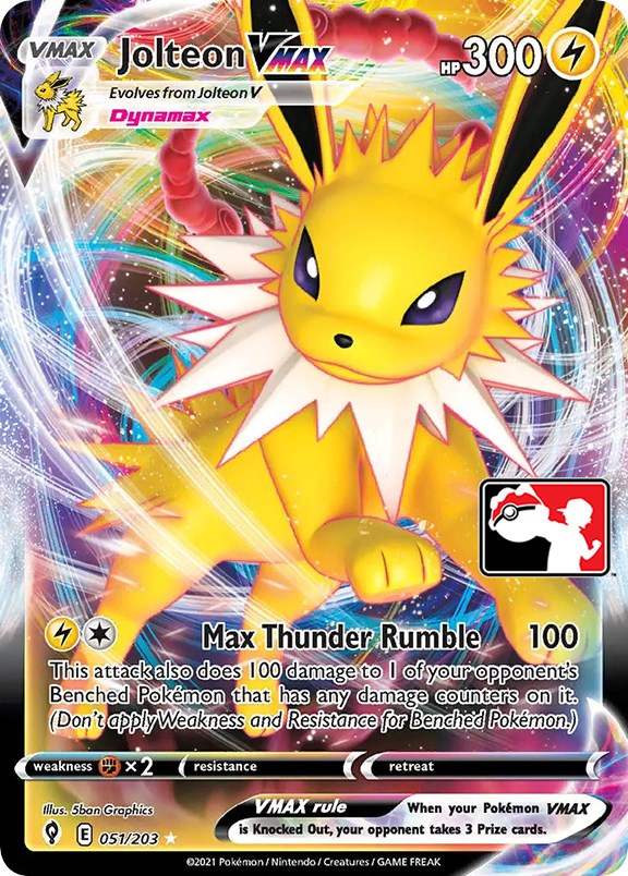 Jolteon VMAX (051/203) [Prize Pack Series One] | Golgari Games