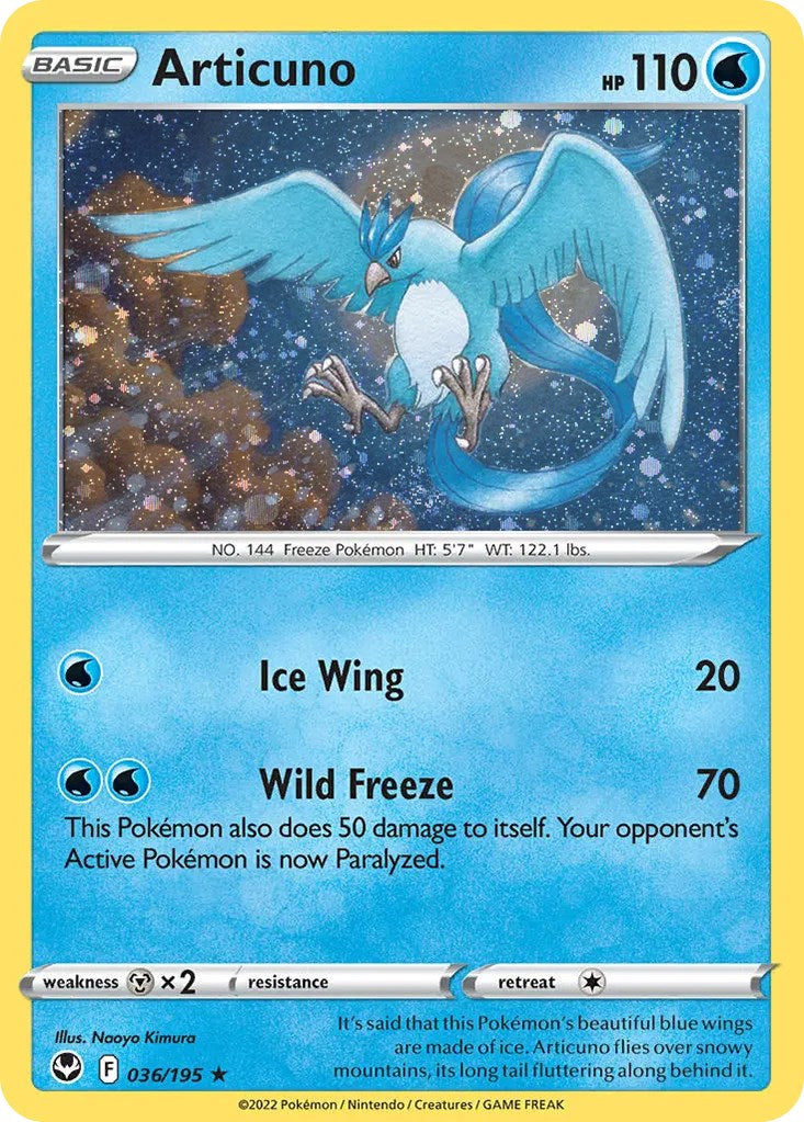 Articuno (036/195) (Cosmos Holo) [Sword & Shield: Base Set] | Golgari Games