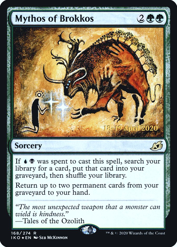 Mythos of Brokkos [Ikoria: Lair of Behemoths Prerelease Promos] | Local Legends