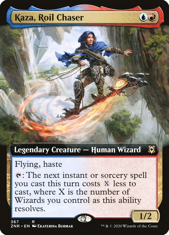 Kaza, Roil Chaser (Extended Art) [Zendikar Rising] | Local Legends