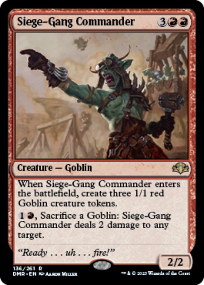 Siege-Gang Commander [Dominaria Remastered] | Local Legends