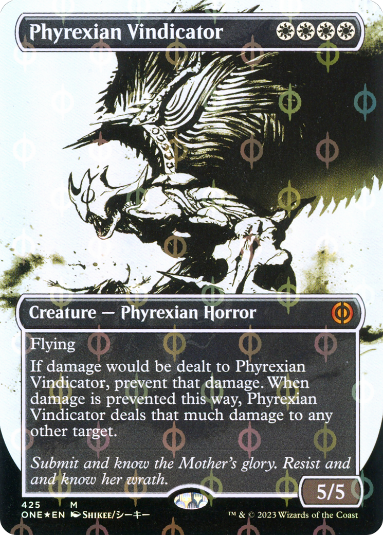 Phyrexian Vindicator (Borderless Ichor Step-and-Compleat Foil) [Phyrexia: All Will Be One] | Golgari Games