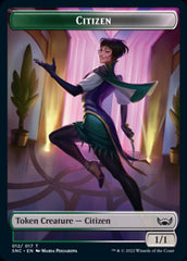 Plant // Citizen Double-sided Token [Streets of New Capenna Commander Tokens] | Golgari Games