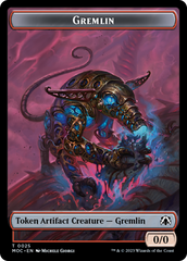 Treasure // Gremlin Double-Sided Token [March of the Machine Commander Tokens] | Local Legends