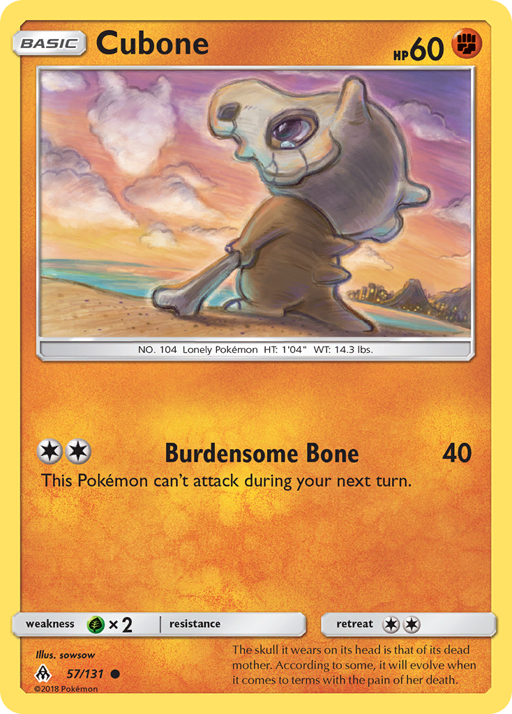 Cubone (57/131) [Sun & Moon: Forbidden Light] | Golgari Games