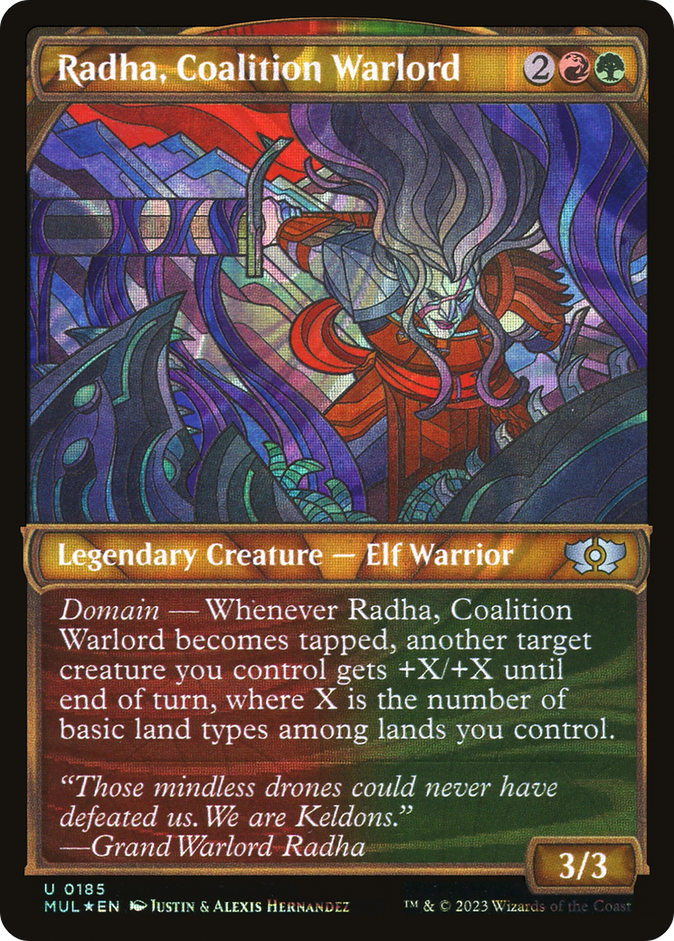 Radha, Coalition Warlord (Halo Foil) [Multiverse Legends] | Golgari Games