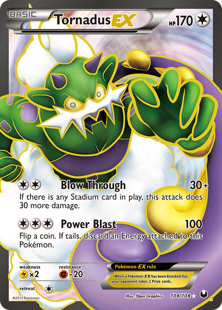 Tornadus EX (108/108) [Black & White: Dark Explorers] | Golgari Games