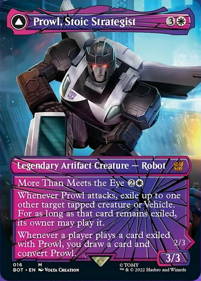 Prowl, Stoic Strategist // Prowl, Pursuit Vehicle (Shattered Glass) [Universes Beyond: Transformers] | Golgari Games