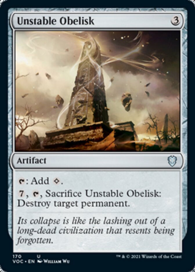 Unstable Obelisk [Innistrad: Crimson Vow Commander] | Golgari Games