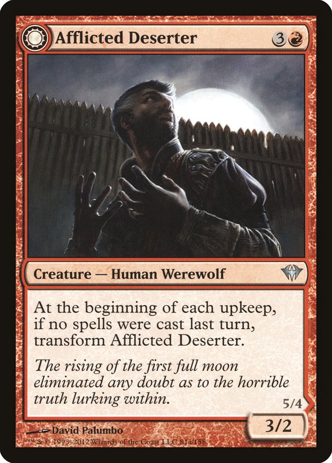 Afflicted Deserter // Werewolf Ransacker [Dark Ascension] | Local Legends