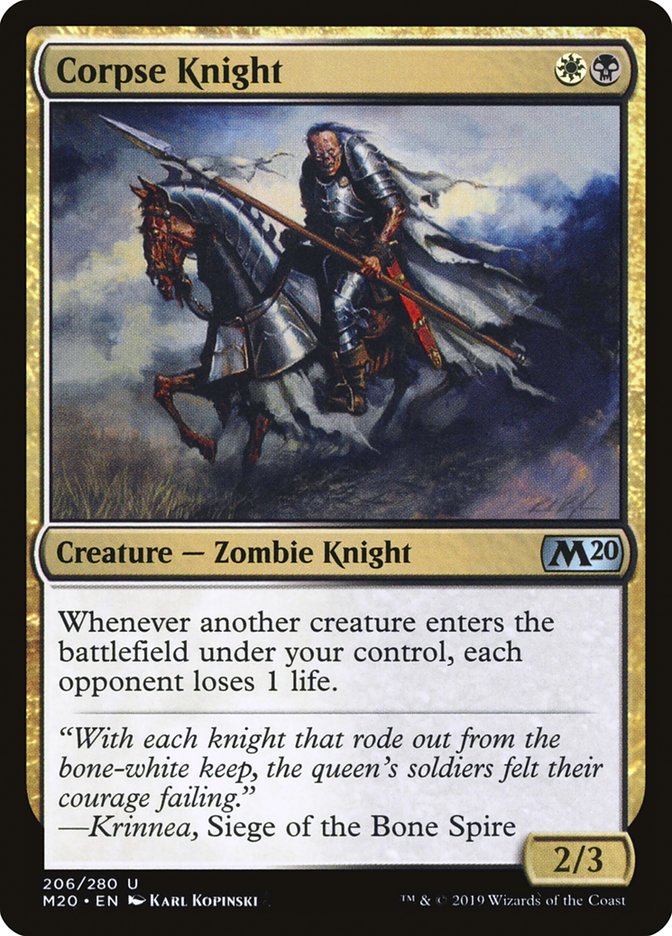 Corpse Knight (Misprint) [Core Set 2020] | Local Legends
