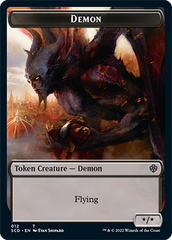 Demon // Demon Double-Sided Token [Starter Commander Decks] | Golgari Games