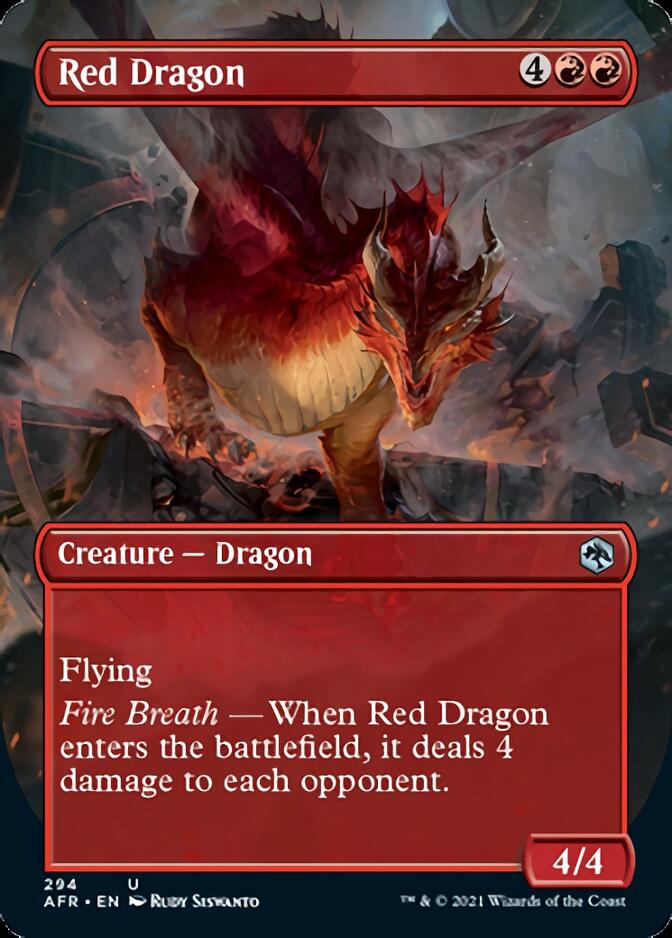 Red Dragon (Borderless Alternate Art) [Dungeons & Dragons: Adventures in the Forgotten Realms] | Local Legends