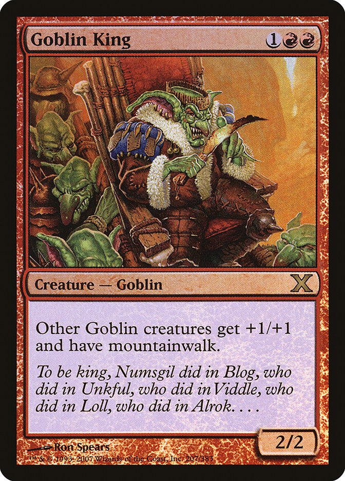 Goblin King (Premium Foil) [Tenth Edition] | Local Legends