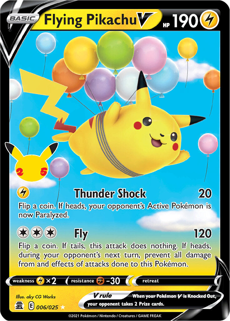 Flying Pikachu V (006/025) [Celebrations: 25th Anniversary] | Golgari Games